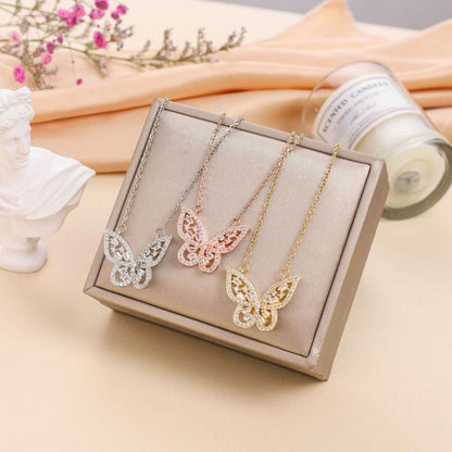 Titanium Butterfly Necklace - 3 Color Choices Necklace Woman Birthday Exquisite Clean