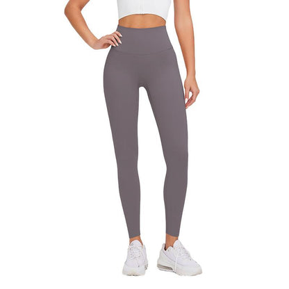 LYCRA Women'S Plain High Waist Tummy Control Buttlifting Sports Leggings, Stretchy Seamlesscomfy Breathable Skinny Pants for Yoga Gymfitness Workout, Ladies Sportswear Bottoms