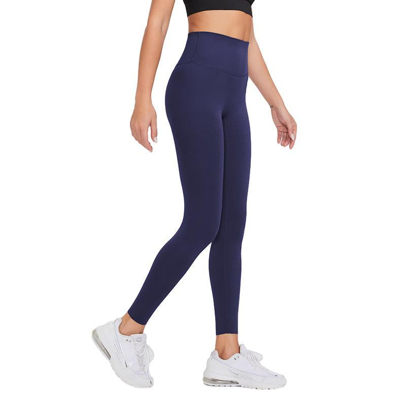 LYCRA Women'S Plain High Waist Tummy Control Buttlifting Sports Leggings, Stretchy Seamlesscomfy Breathable Skinny Pants for Yoga Gymfitness Workout, Ladies Sportswear Bottoms