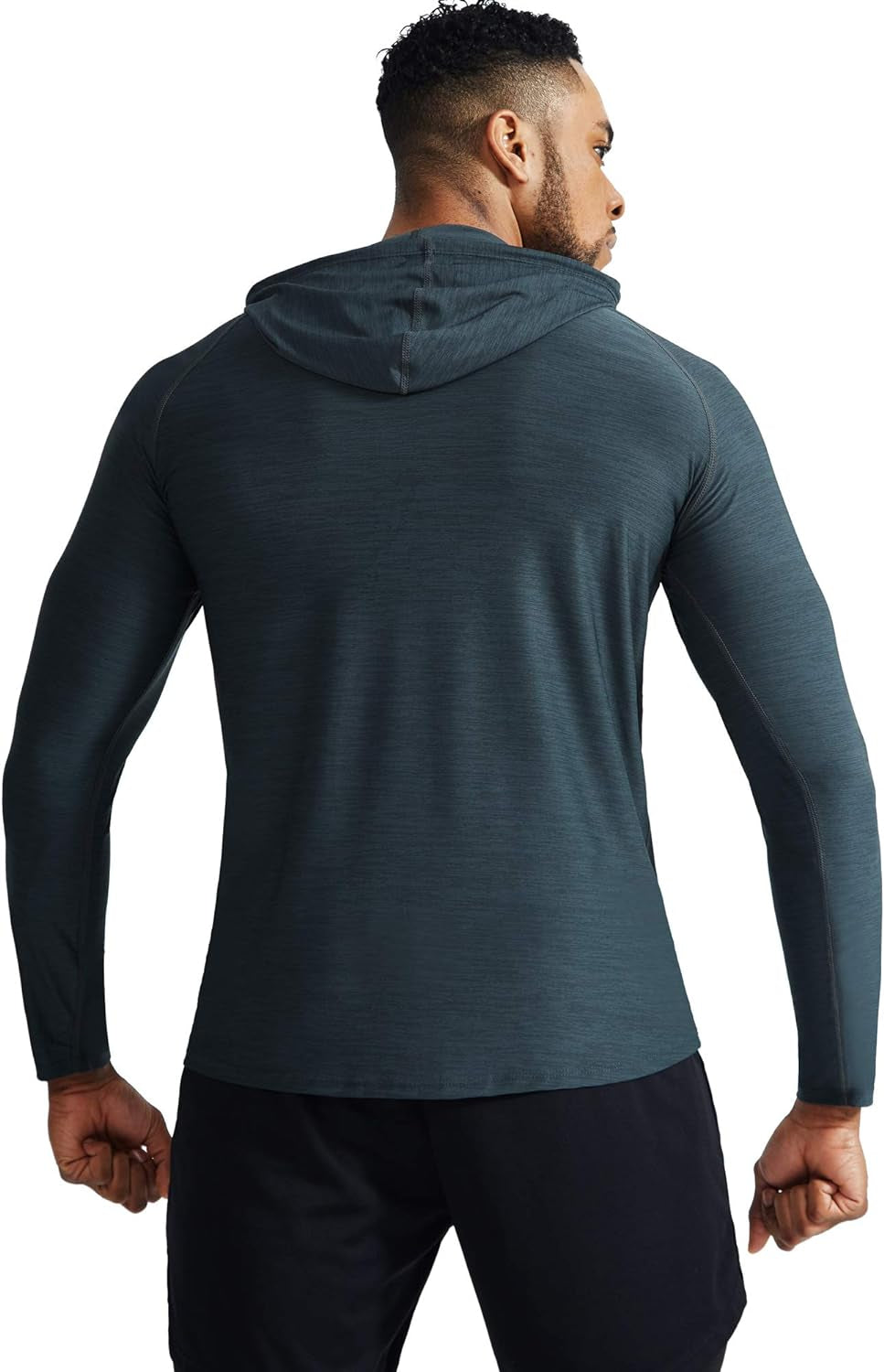 Men'S Dry Fit Athletic Shirt Workout Running Long Sleeve Shirts with Hoods