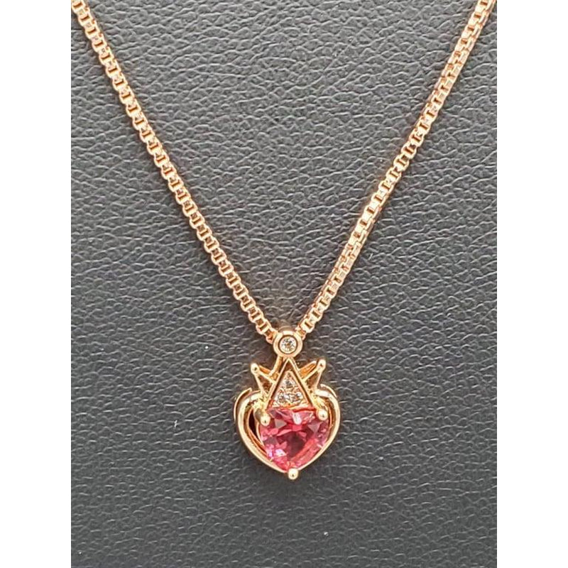 "Queen of Hearts Pink" Necklace and Pendant