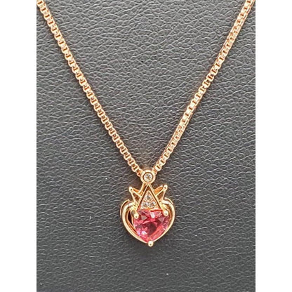 "Queen of Hearts Pink" Necklace and Pendant