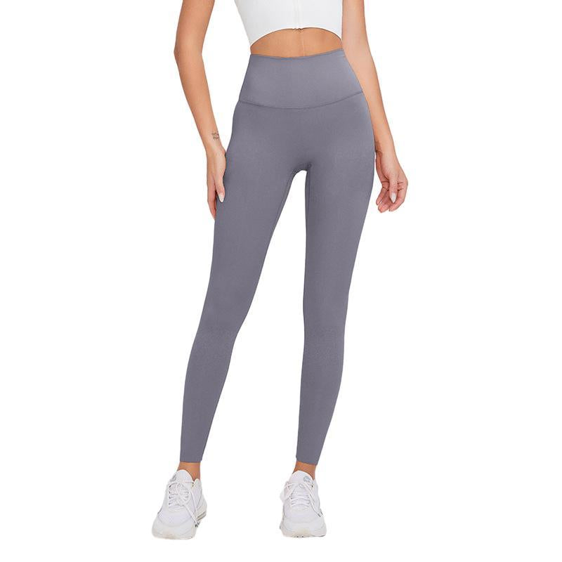 LYCRA Women'S Plain High Waist Tummy Control Buttlifting Sports Leggings, Stretchy Seamlesscomfy Breathable Skinny Pants for Yoga Gymfitness Workout, Ladies Sportswear Bottoms